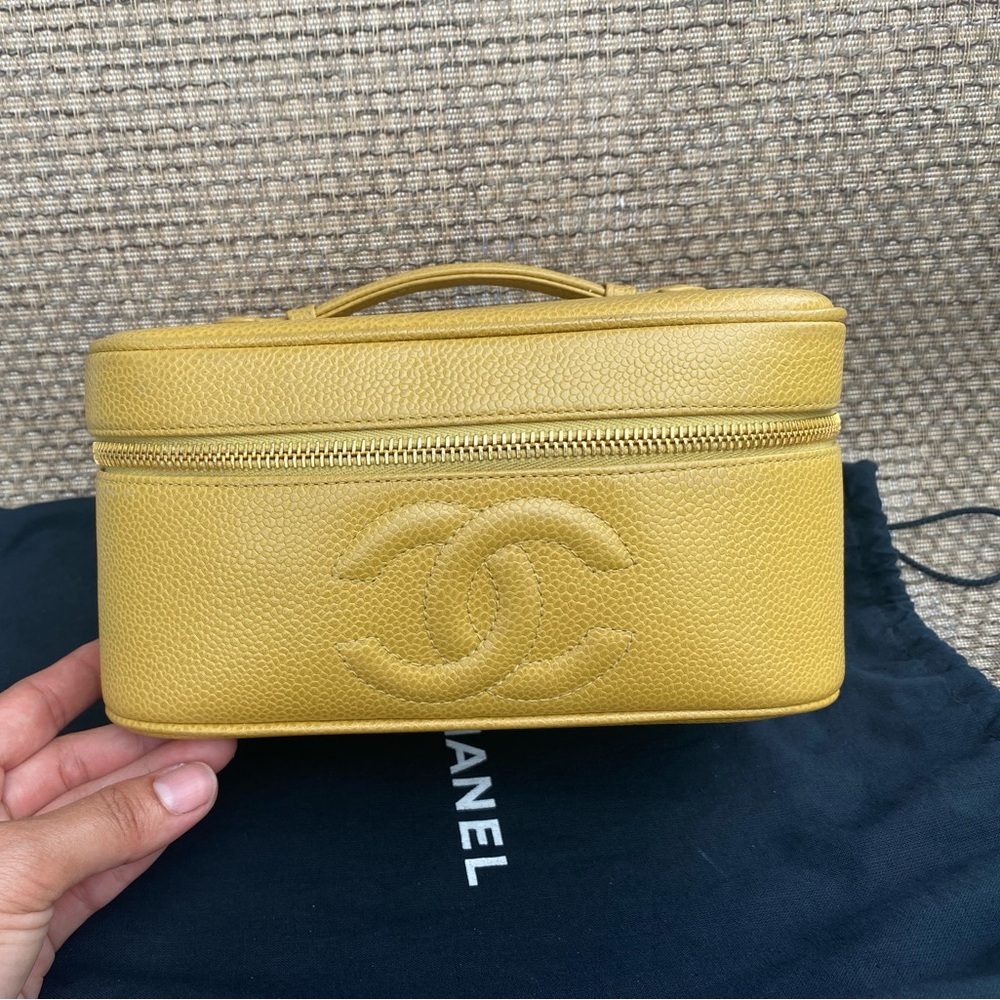 Chanel Vanity Cosmetic Case Yellow